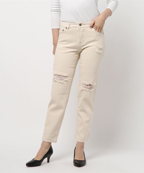 KOBE LETTUCE（コウベレタス）の「ハイウエストテーパードデニムパンツ（デニムパンツ・レディース・ブルー系その他2/ブルー系その他4/ブルー系その他/ブルー系その他3/ホワイト系その他2/ホワイト系その他/ワンウォッシュ・S/M）」の2枚目の写真