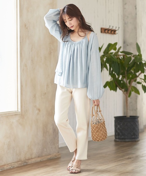 KOBE LETTUCE（コウベレタス）の「ハイウエストテーパードデニムパンツ（デニムパンツ・レディース・ブルー系その他2/ブルー系その他4/ブルー系その他/ブルー系その他3/ホワイト系その他2/ホワイト系その他/ワンウォッシュ・S/M）」の12枚目の写真