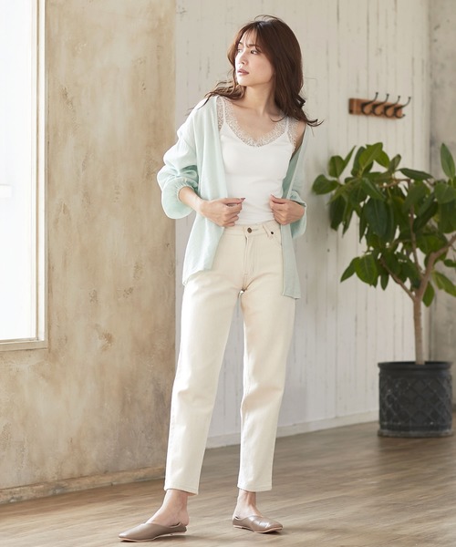 KOBE LETTUCE（コウベレタス）の「ハイウエストテーパードデニムパンツ（デニムパンツ・レディース・ブルー系その他2/ブルー系その他4/ブルー系その他/ブルー系その他3/ホワイト系その他2/ホワイト系その他/ワンウォッシュ・S/M）」の11枚目の写真