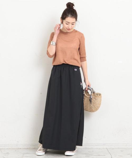 BEAUTY&YOUTH UNITED ARROWS(ビューティーアンドユースユナイテッドアローズ)の「BY∴ ウォッシュリネン6分袖ニット -手洗い可能- о(ニット/セーター・レディース・ベージュ/ネイビー/レッド/ライム・FREE)」の5枚目の写真