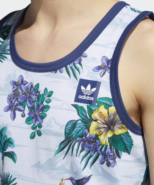ALBOVE フローラル タンクトップ M adidas（アディダス）の「アディダス スケートボーディング フローラル