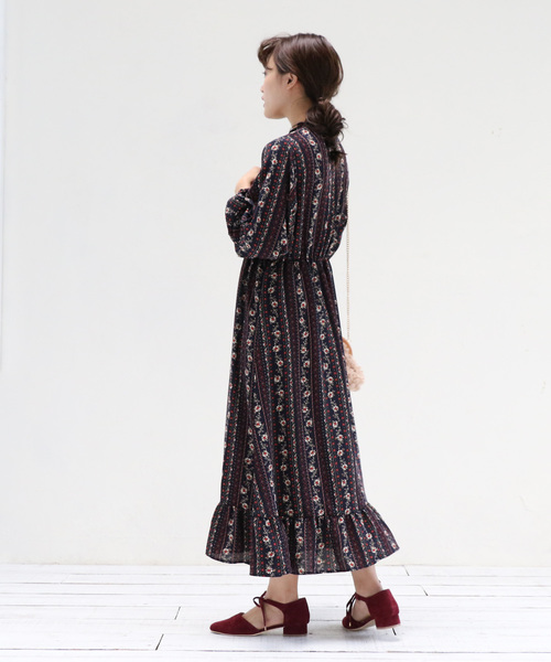 OLIVE des OLIVE(オリーブデオリーブ)の「ボヘミアンストライププチハイワンピース(ワンピース・レディース・ネイビー/レッド/キャメル・FREE)」の8枚目の写真