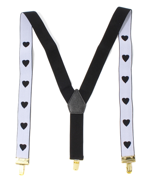 WEGO（ウィゴー）の「WEGO/ハートサスペンダー（サスペンダー・レディース・ホワイト/ブラック・FREE）」の3枚目の写真