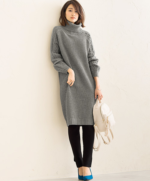 Stevemadden タートルネック セーター ワンピース Stevemadden タートルネック セーター ワンピース