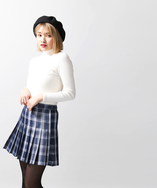 WEGO（ウィゴー）の「WEGO/チェックプリーツミニスカート（スカート・レディース・レッド系その他2/ブルー系その他2/ベージュ系その他2/イエロー系その他3・LARGE/MEDIUM/SMALL）」の6枚目の写真