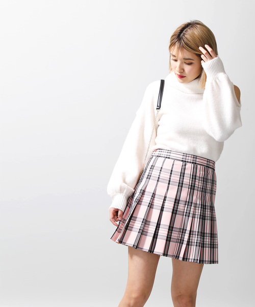 WEGO（ウィゴー）の「WEGO/チェックプリーツミニスカート（スカート・レディース・レッド系その他2/ブルー系その他2/ベージュ系その他2/イエロー系その他3・LARGE/MEDIUM/SMALL）」の11枚目の写真