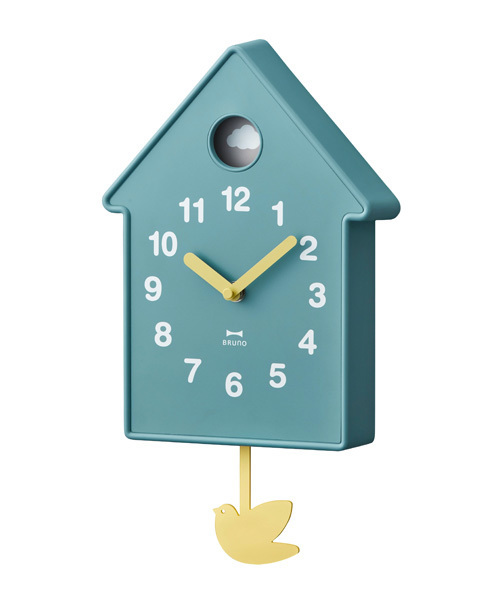 BRUNO(ブルーノ)の「バードモビールクロック(掛け時計・レディース・ブルー/アイボリー・フリ-)」の2枚目の写真