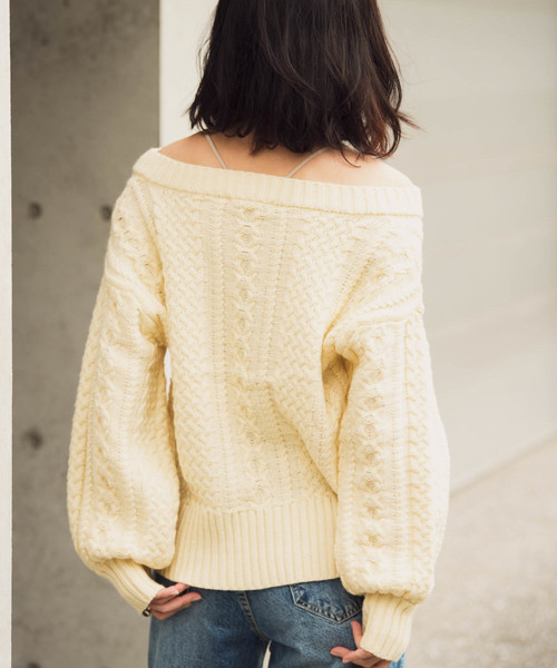 Aunt Marie's（アントマリーズ）の「AUNT MARIE'S キーネックケーブル