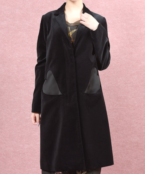 MILK ピーコート　ハート　アウター　ブラック　黒 MILK（ミルク）の「ハート チェスターコート（チェスターコート）」 - WEAR