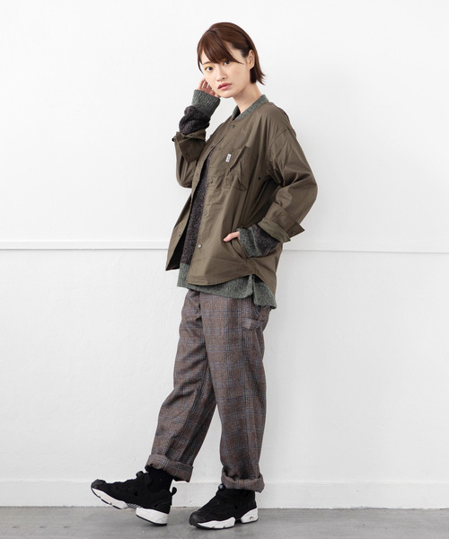 JRD by JARLD(ジェイアールディーバイジャールド)の「【JRD by JARLD】撥水 起毛チェック柄ペインターパンツ ワークパンツ(その他パンツ・メンズ・グレー/ブラウン・XS/S/M/L)」の2枚目の写真