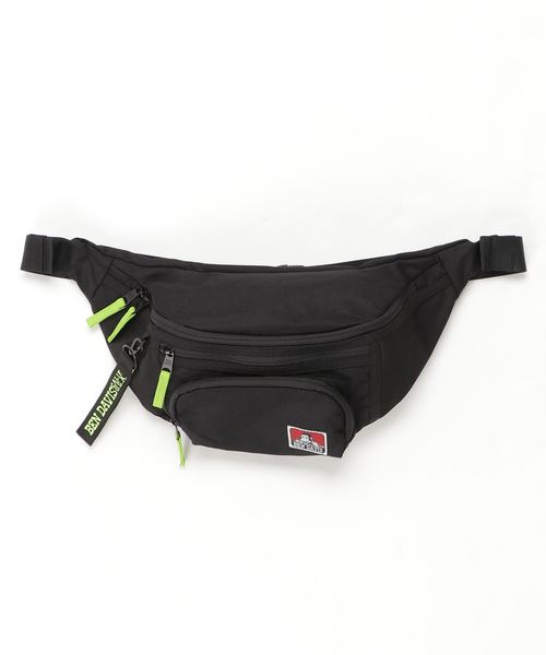 BEN DAVIS(ベンデイビス)の「BEN DAVIS POCKET BODYBAG(ボディバッグ/ウエストポーチ・メンズ・ブラック/ブラック×レッド/ブラック×パープル/ブラック×イエロー・FREE)」の4枚目の写真
