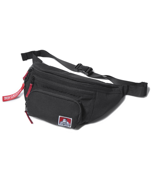 BEN DAVIS(ベンデイビス)の「BEN DAVIS POCKET BODYBAG(ボディバッグ/ウエストポーチ・メンズ・ブラック/ブラック×レッド/ブラック×パープル/ブラック×イエロー・FREE)」の8枚目の写真