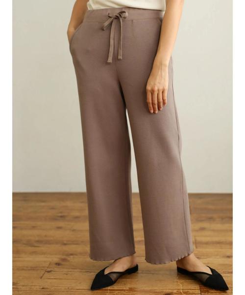 earth music&ecology（アースミュージックアンドエコロジー）の「ワッフルパンツ 〇＊（その他パンツ・レディース・アイボリー/ベージュ/ダークベージュ・FREE）」の9枚目の写真