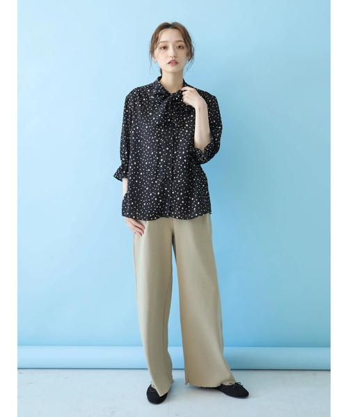 earth music&ecology（アースミュージックアンドエコロジー）の「ワッフルパンツ 〇＊（その他パンツ・レディース・アイボリー/ベージュ/ダークベージュ・FREE）」の10枚目の写真