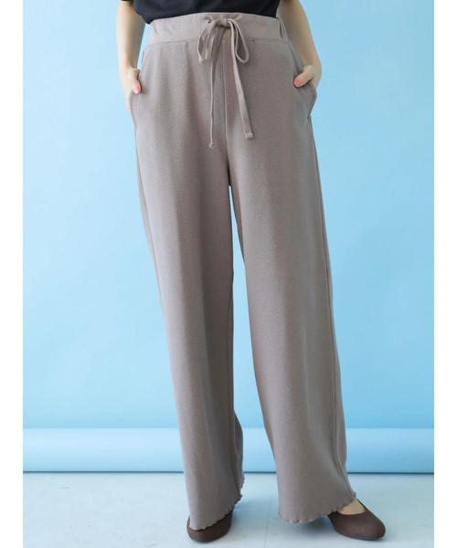 earth music&ecology（アースミュージックアンドエコロジー）の「ワッフルパンツ 〇＊（その他パンツ・レディース・アイボリー/ベージュ/ダークベージュ・FREE）」の22枚目の写真