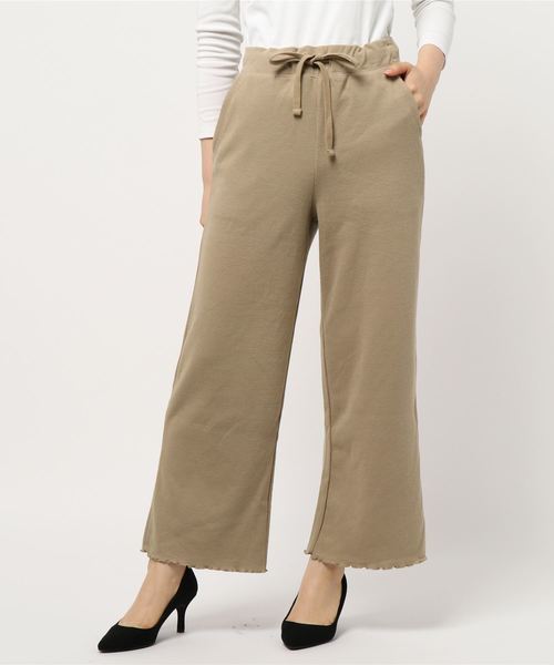 earth music&ecology（アースミュージックアンドエコロジー）の「ワッフルパンツ 〇＊（その他パンツ・レディース・アイボリー/ベージュ/ダークベージュ・FREE）」の5枚目の写真