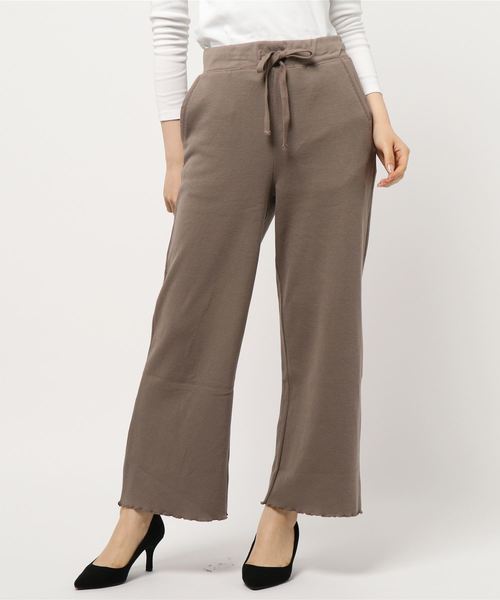 earth music&ecology（アースミュージックアンドエコロジー）の「ワッフルパンツ 〇＊（その他パンツ・レディース・アイボリー/ベージュ/ダークベージュ・FREE）」の6枚目の写真