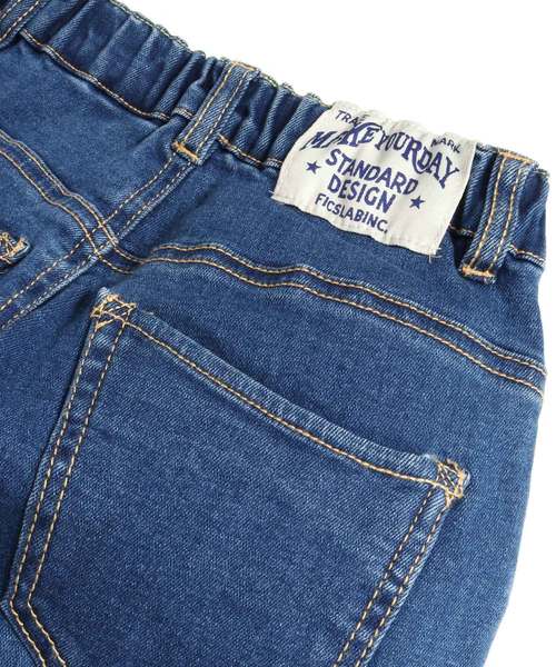MAKE YOUR DAY（メイクユアデイ）の「【リンクコーデ】こだわりストレッチデニム テーパード■80～140cm（デニムパンツ・キッズ・ネイビー/ブラック/ブルー・110/120/90/100/80/130/140）」の14枚目の写真
