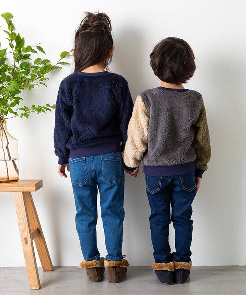 MAKE YOUR DAY（メイクユアデイ）の「【リンクコーデ】こだわりストレッチデニム テーパード■80～140cm（デニムパンツ・キッズ・ネイビー/ブラック/ブルー・110/120/90/100/80/130/140）」の8枚目の写真