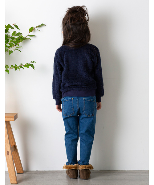 MAKE YOUR DAY（メイクユアデイ）の「【リンクコーデ】こだわりストレッチデニム テーパード■80～140cm（デニムパンツ・キッズ・ネイビー/ブラック/ブルー・110/120/90/100/80/130/140）」の7枚目の写真