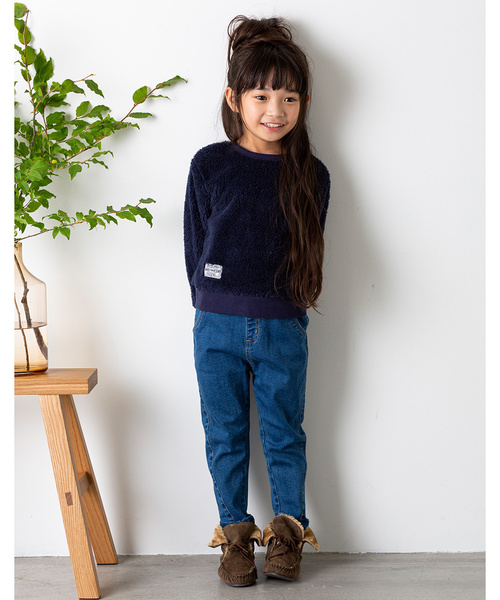 MAKE YOUR DAY（メイクユアデイ）の「【リンクコーデ】こだわりストレッチデニム テーパード■80～140cm（デニムパンツ・キッズ・ネイビー/ブラック/ブルー・110/120/90/100/80/130/140）」の19枚目の写真