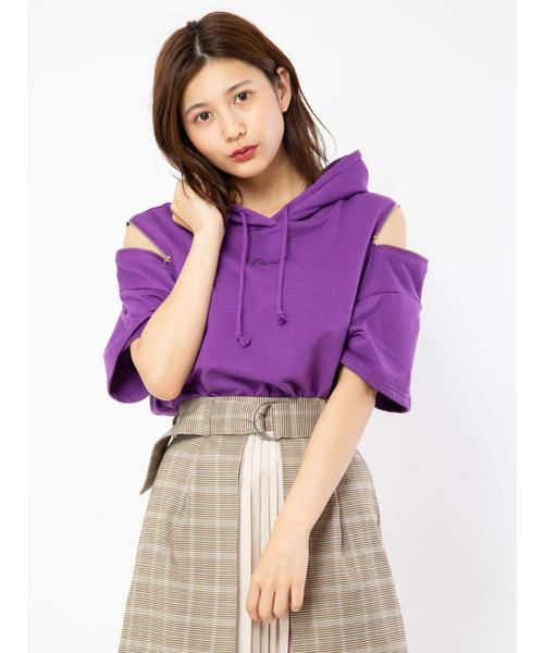 Cecil Mcbee セシルマクビー の ショルダーzipパーカー パーカー Wear