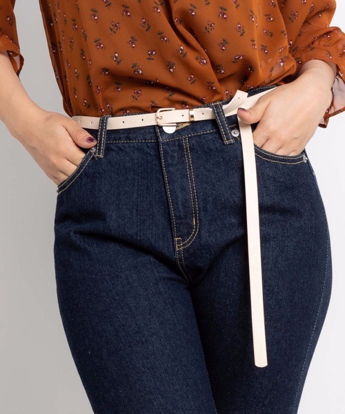 WEGO（ウィゴー）の「WEGO/ロング細ベルト（ベルト・レディース・ブラック/ベージュ/シルバー/キャメル/カーキ・FREE）」の3枚目の写真