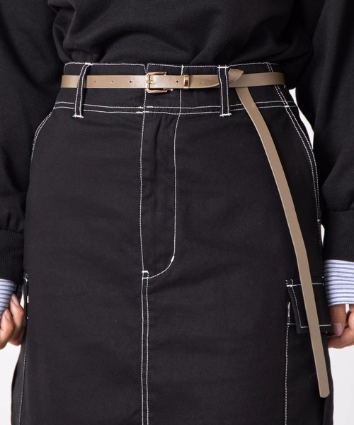 WEGO（ウィゴー）の「WEGO/ロング細ベルト（ベルト・レディース・ブラック/ベージュ/シルバー/キャメル/カーキ・FREE）」の4枚目の写真