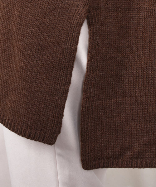 PairPair(ペアペア)の「胸刺繍ミラノリブニット配色ベルト付きチュニック(ニット/セーター・レディース・ブラウン系その他/モカ・FREE)」の20枚目の写真