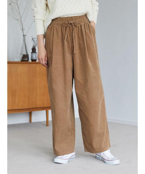 AMERICAN HOLIC(アメリカンホリック)の「細コールドロストワイドパンツ *(その他パンツ・レディース・チャコールグレー/ベージュ/ネイビー/ライトベージュ・M/L)」の9枚目の写真