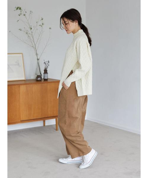 AMERICAN HOLIC(アメリカンホリック)の「細コールドロストワイドパンツ *(その他パンツ・レディース・チャコールグレー/ベージュ/ネイビー/ライトベージュ・M/L)」の17枚目の写真