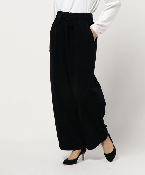 AMERICAN HOLIC(アメリカンホリック)の「細コールドロストワイドパンツ *(その他パンツ・レディース・チャコールグレー/ベージュ/ネイビー/ライトベージュ・M/L)」の5枚目の写真