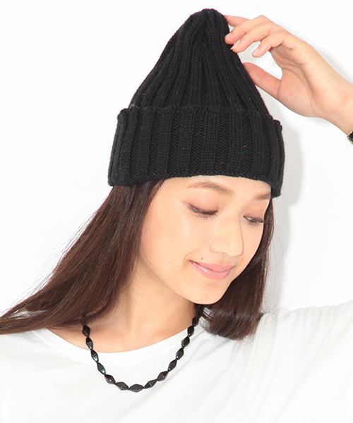 BEAMS BOY(ビームスボーイ)の「LEUCHTFEUER / RIB WATCH CAP(ニットキャップ/ビーニー・レディース・ナチュラル/グレー/ブラック/ネイビー/チャコールグレー・ONE SIZE)」の2枚目の写真