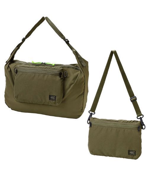 PORTER（ポーター）の「フォーダブル サコッシュ ショルダーバッグ（ショルダーバッグ・メンズ・ブラック/ネイビー/ベージュ/オリーブ・FREE）」の4枚目の写真