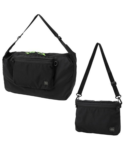PORTER（ポーター）の「フォーダブル サコッシュ ショルダーバッグ（ショルダーバッグ・メンズ・ブラック/ネイビー/ベージュ/オリーブ・FREE）」の2枚目の写真