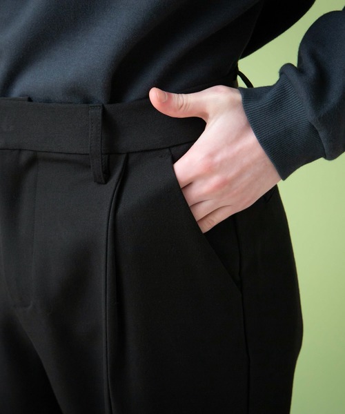 TRタックセンタースリットフレアスラックスパンツ MONO-MART