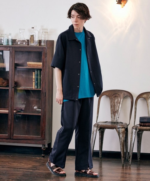 TRタックセンタースリットフレアスラックスパンツ MONO-MART│MONO