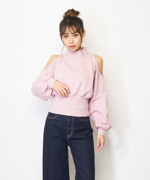 SPIRALGIRL（スパイラルガール）の「シェイキーカラートップス（Tシャツ/カットソー・レディース・ベージュ/ピンク/ミント/ブラック・FREE）」の10枚目の写真