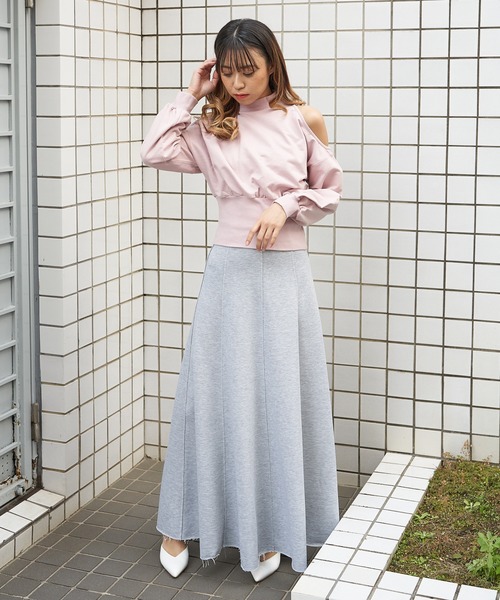 SPIRALGIRL（スパイラルガール）の「シェイキーカラートップス（Tシャツ/カットソー・レディース・ベージュ/ピンク/ミント/ブラック・FREE）」の12枚目の写真