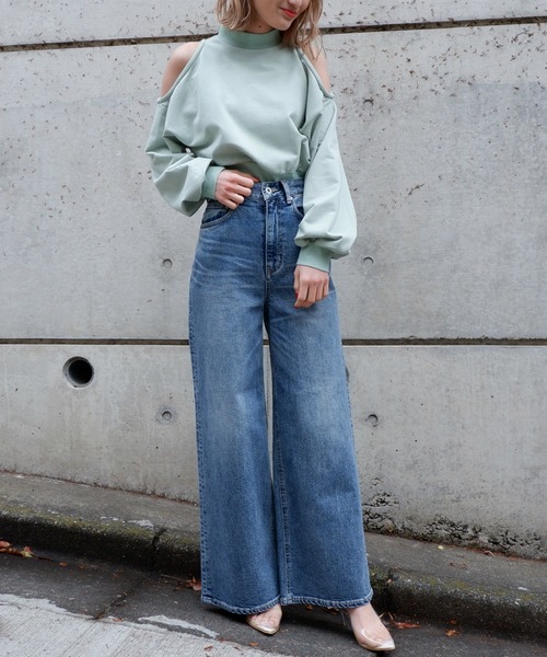 SPIRALGIRL（スパイラルガール）の「シェイキーカラートップス（Tシャツ/カットソー・レディース・ベージュ/ピンク/ミント/ブラック・FREE）」の15枚目の写真