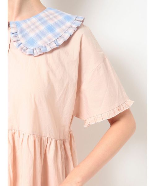 merry jenny（メリージェニー）の「チェックフリルカラーワンピース（ワンピース・レディース・ピンク/ライトブルー/ベージュ・FREE）」の19枚目の写真