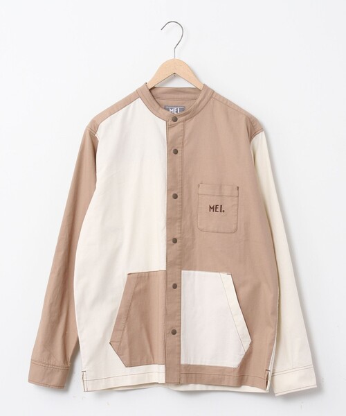 MEI（メイ）の「MEI（メイ）別注ストレッチオックススナップボタンバンドカラーシャツ(その他⇒WEB限定カラー)（シャツ/ブラウス・メンズ・ベージュ/ネイビー/その他1・LARGE/MEDIUM/SMALL/X-LARGE）」の19枚目の写真
