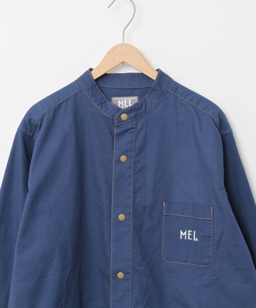 MEI（メイ）の「MEI（メイ）別注ストレッチオックススナップボタンバンドカラーシャツ(その他⇒WEB限定カラー)（シャツ/ブラウス・メンズ・ベージュ/ネイビー/その他1・LARGE/MEDIUM/SMALL/X-LARGE）」の16枚目の写真