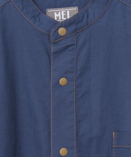 MEI（メイ）の「MEI（メイ）別注ストレッチオックススナップボタンバンドカラーシャツ(その他⇒WEB限定カラー)（シャツ/ブラウス・メンズ・ベージュ/ネイビー/その他1・LARGE/MEDIUM/SMALL/X-LARGE）」の11枚目の写真