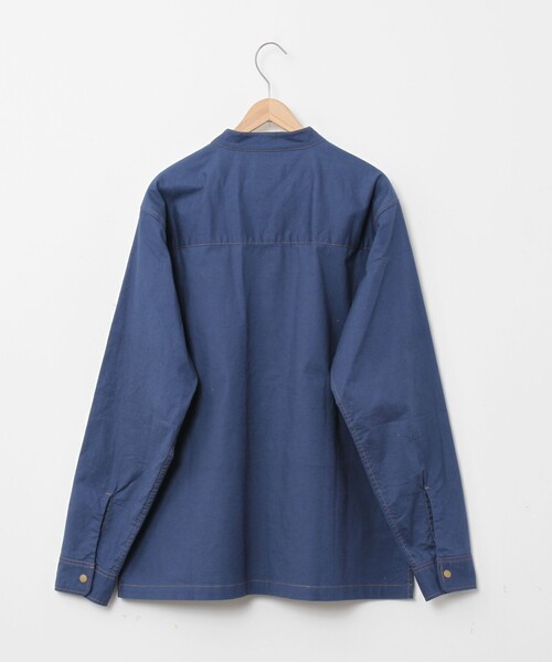 MEI（メイ）の「MEI（メイ）別注ストレッチオックススナップボタンバンドカラーシャツ(その他⇒WEB限定カラー)（シャツ/ブラウス・メンズ・ベージュ/ネイビー/その他1・LARGE/MEDIUM/SMALL/X-LARGE）」の8枚目の写真