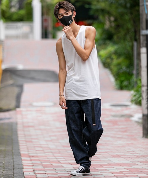 Beno（ビーノ）の「ソフトジョーゼット / リラクシング ルーズシルエット レイヤード TEE（Tシャツ/カットソー・メンズ・カーキ/ライトグレー/ブルー/ネイビー/ブラック・M/L）」の22枚目の写真