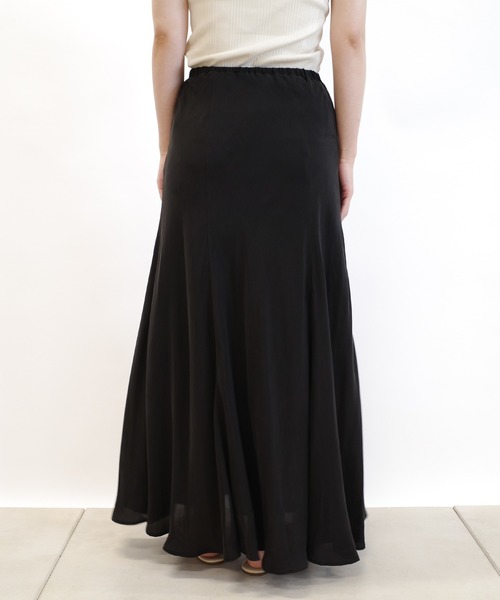 DouDou（ドゥドゥ）の「キュプラフレアスカート（スカート・レディース・ブラック/ベージュ/ピンク・FREE）」の19枚目の写真