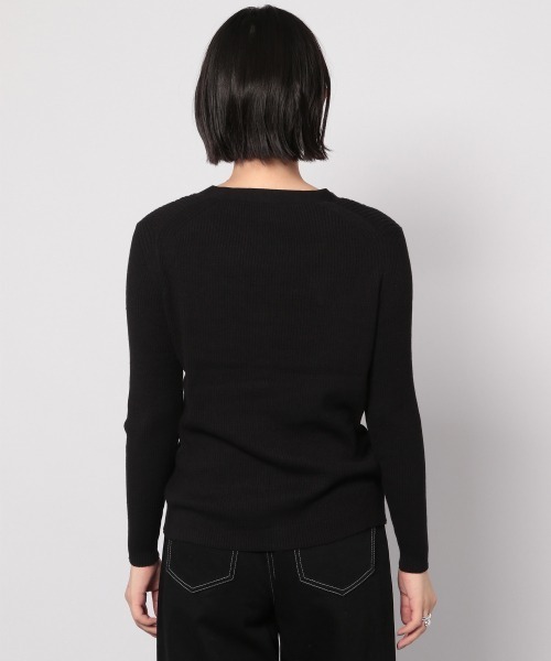 PAGEBOY（ページボーイ）の「リブVネックカーデ（カーディガン/ボレロ・レディース・オフホワイト/ブラック/ブラウン/ブルー系その他・FREE）」の11枚目の写真