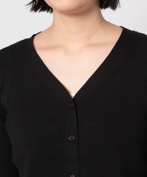 PAGEBOY（ページボーイ）の「リブVネックカーデ（カーディガン/ボレロ・レディース・オフホワイト/ブラック/ブラウン/ブルー系その他・FREE）」の12枚目の写真