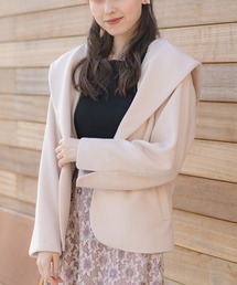 Rewde | 【7色展開】 ガウン風フーデットショートコート （0R06-10015）(その他アウター)